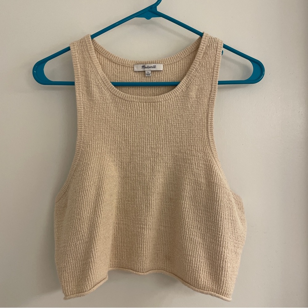 Madewell - Cream knitted crop top - Size L